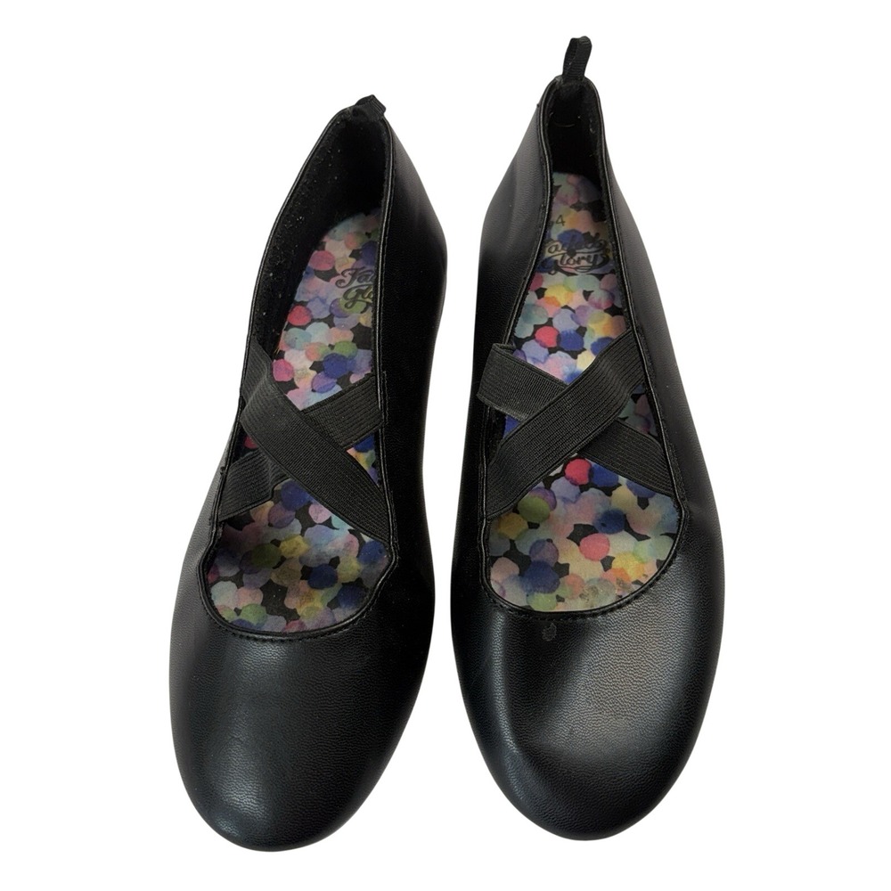 Faded Glory Black Ballerina Flats Size 4 Big Kid / Womens 6 Balletcore Coquette